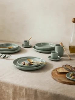 Porseleinen espressokopjes Nessa met schotels, 4 stuks^Westwing Collection Discount