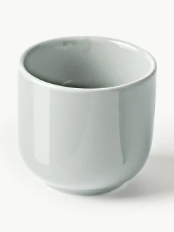 Porseleinen espressokopjes Nessa met schotels, 4 stuks^Westwing Collection Hot