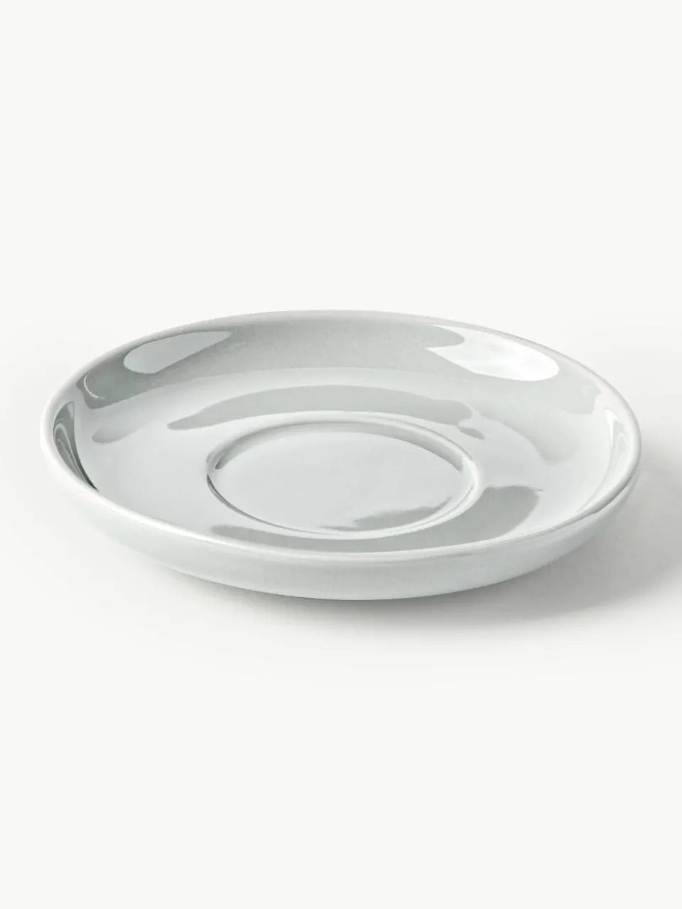 Porseleinen espressokopjes Nessa met schotels, 4 stuks^Westwing Collection Hot