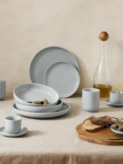 Porseleinen espressokopjes Nessa met schotels, 4 stuks^Westwing Collection Hot