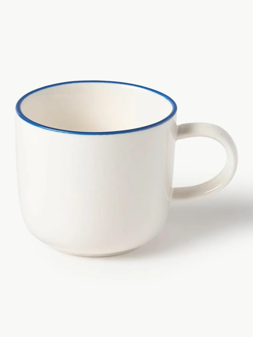 Porseleinen espressokopjes Facile met schoteltjes, 2 stuks^Westwing Collection Discount