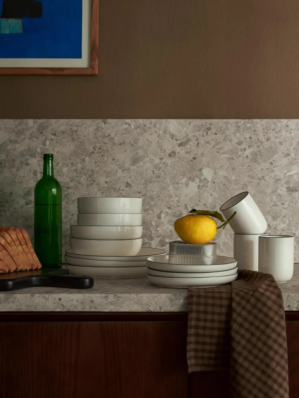 Porseleinen koffiekopjes Facile, 2 stuks^Westwing Collection Clearance