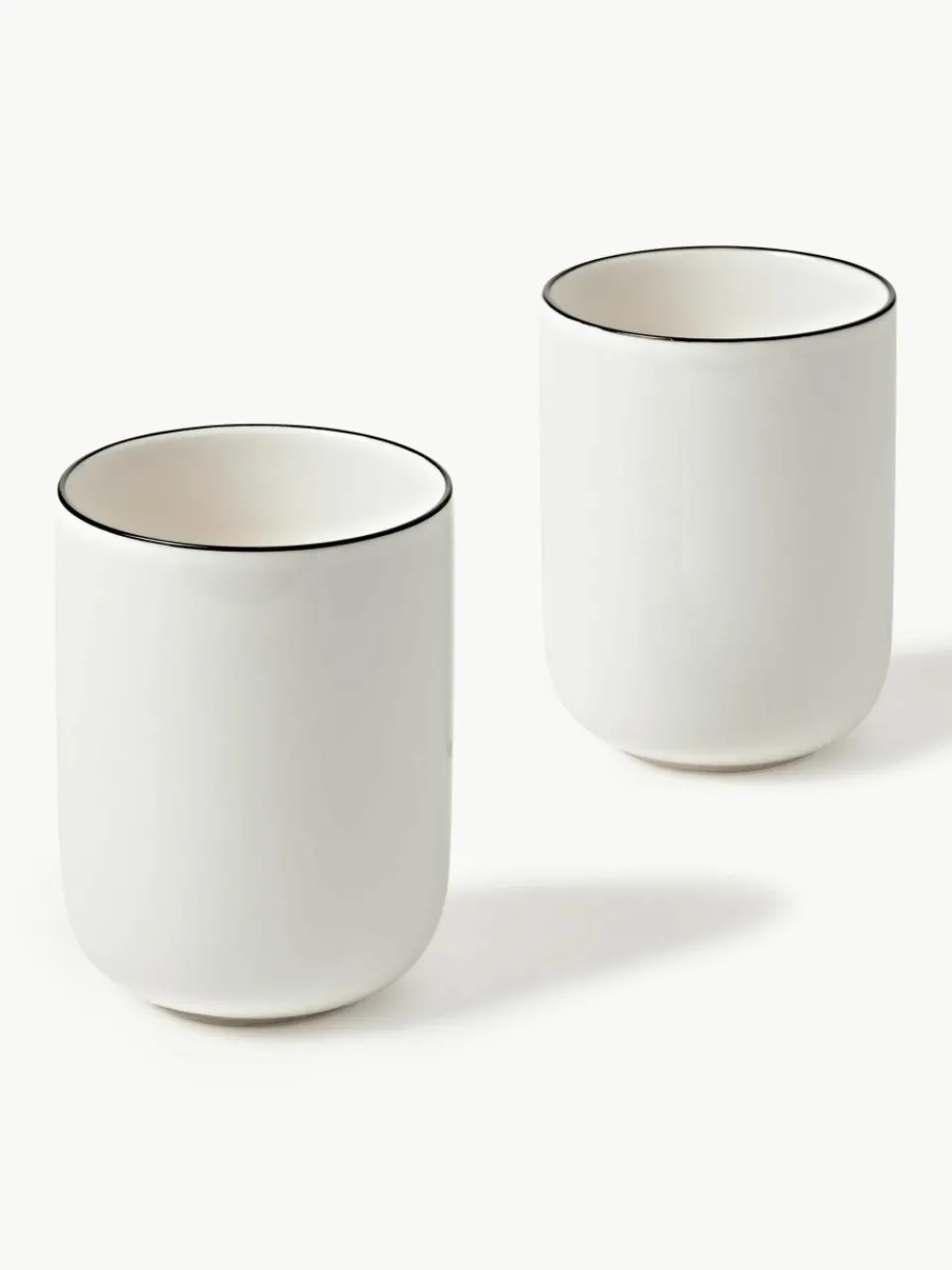 Porseleinen koffiekopjes Facile, 2 stuks^Westwing Collection Clearance