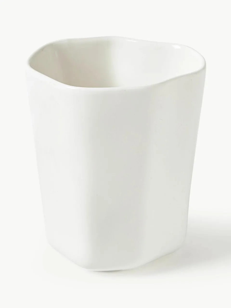 Porseleinen koffiemokken Joana in organische vorm, 4 stuks^Westwing Collection Discount