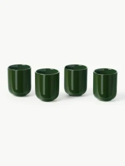 Porseleinen koffiemokken Nessa, 4 stuks^Westwing Collection Hot