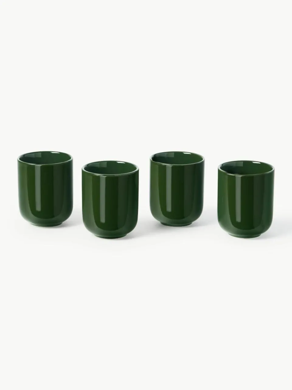 Porseleinen koffiemokken Nessa, 4 stuks^Westwing Collection Hot