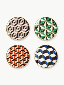 Porseleinen onderzetters Versailles met goud, set van 4^Jonathan Adler Outlet