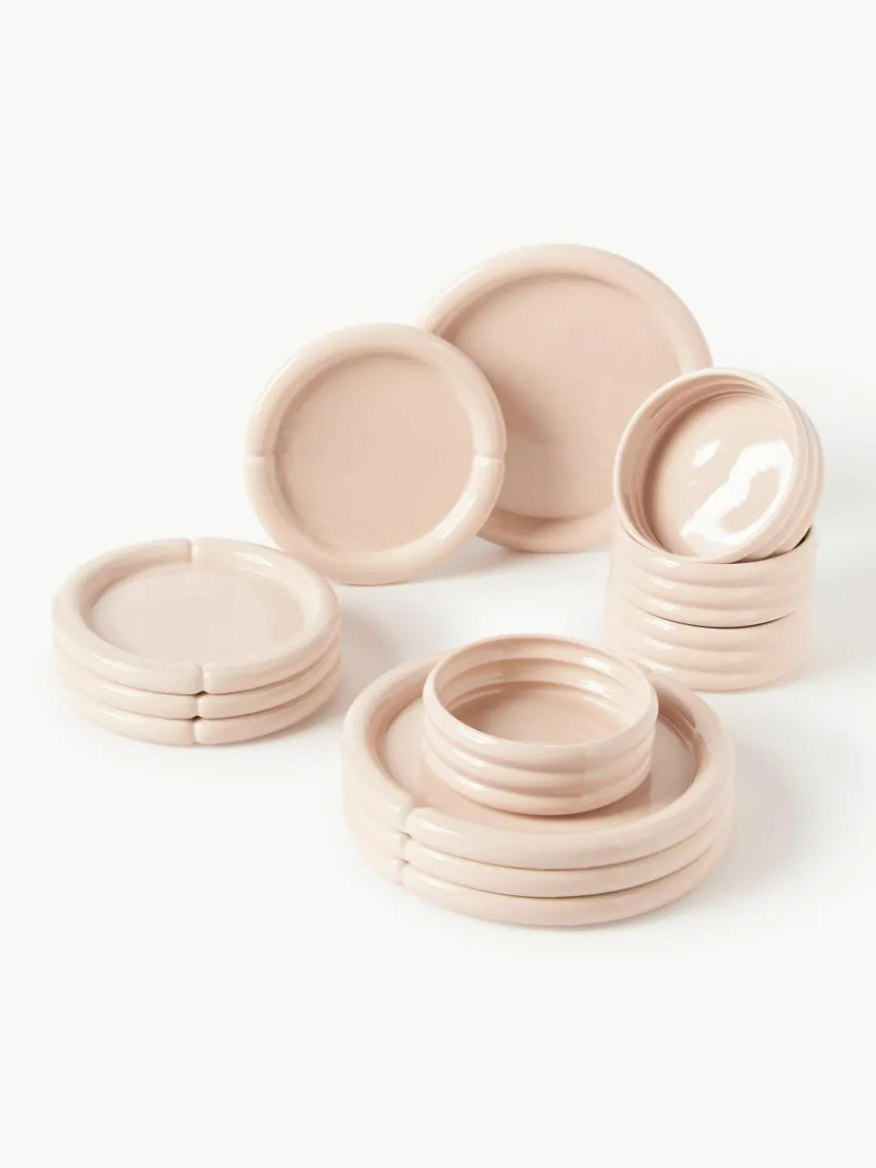 Porseleinen serviesset Maira, 4 personen (12-delig)^Westwing Collection Fashion