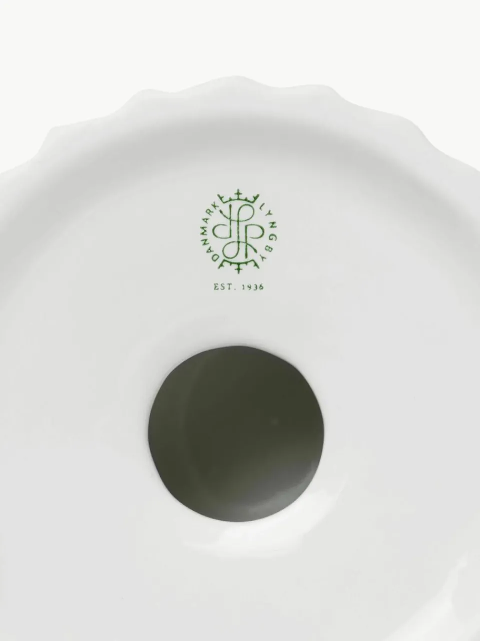 Porseleinen theelichthouder Tura met geribbeld oppervlak^Lyngby Porcelaen Clearance
