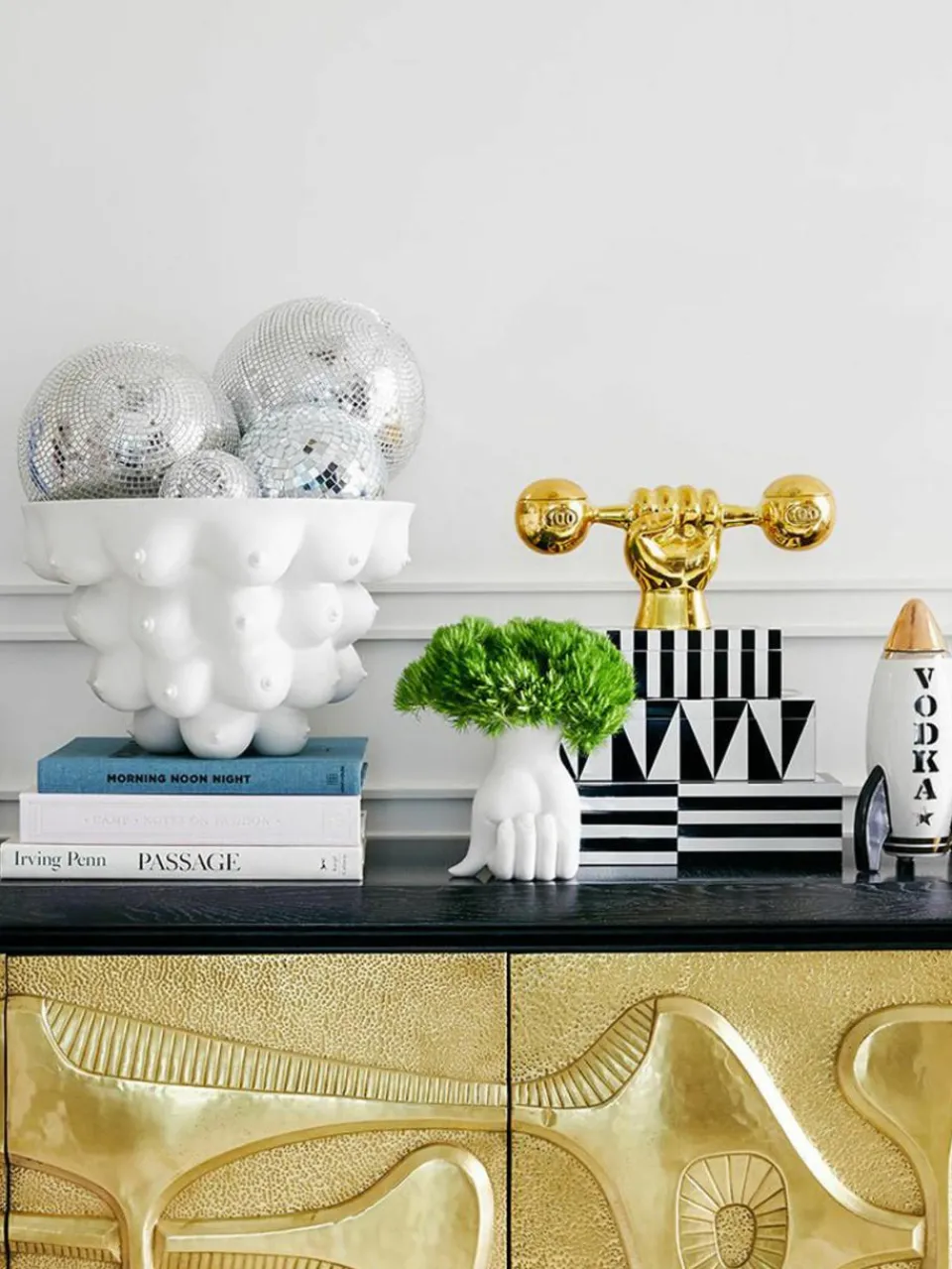 Porseleinen vaas Marcel, H 15 cm^Jonathan Adler New