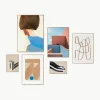 Poster Artwall no. 19 met lijst, set van 6^Paper Collective Hot