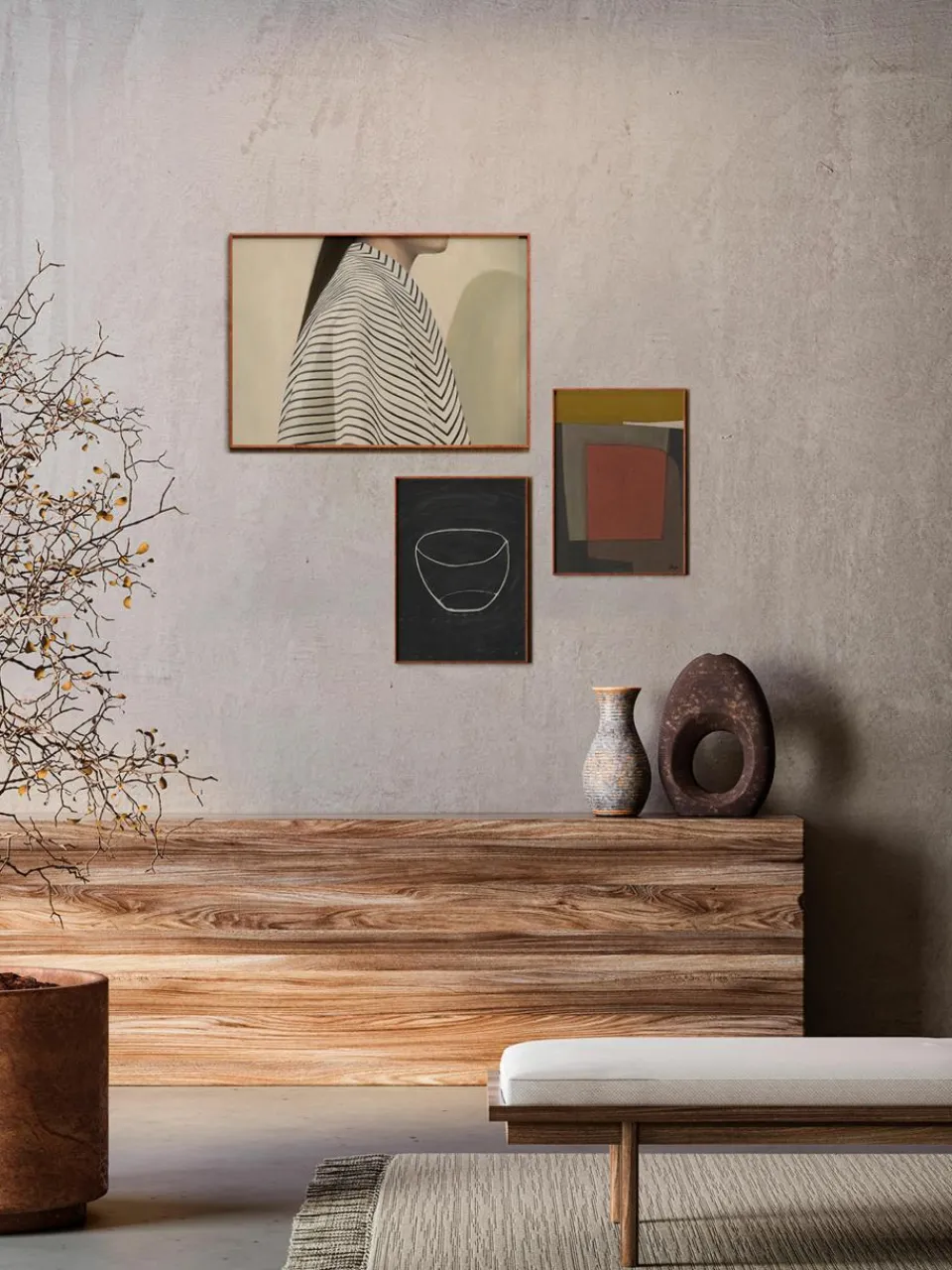 Poster Artwall no. 24 met lijst, set van 3^Paper Collective Best
