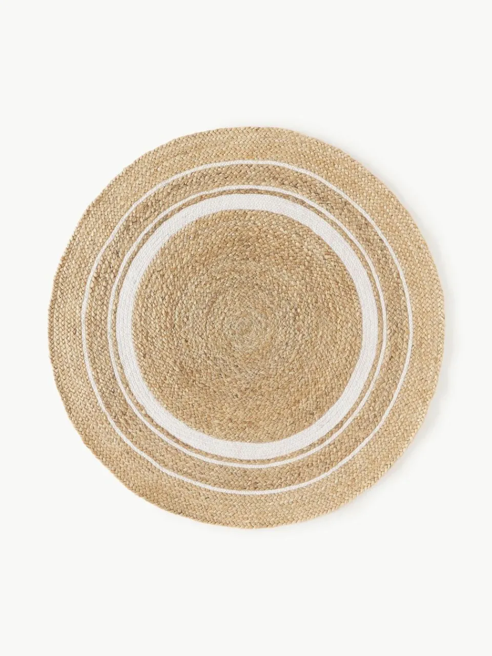 Rond juten vloerkleed Clover, handgemaakt^Westwing Collection Outlet