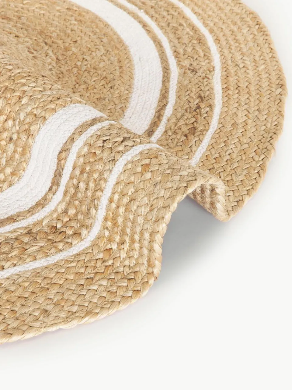 Rond juten vloerkleed Clover, handgemaakt^Westwing Collection Outlet