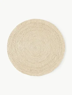 Rond juten vloerkleed Sharmila, handgemaakt^Westwing Collection Hot