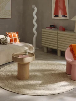 Rond juten vloerkleed Sharmila, handgemaakt^Westwing Collection Hot