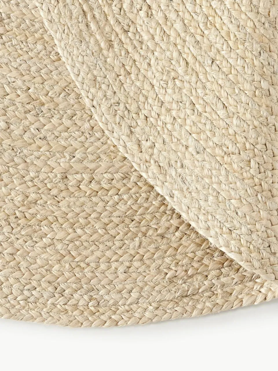 Rond juten vloerkleed Sharmila, handgemaakt^Westwing Collection Hot
