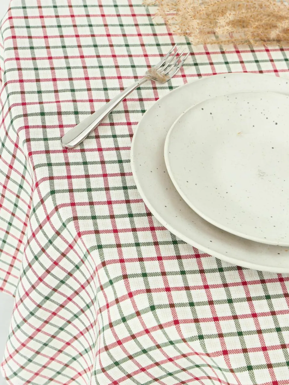 Rond katoenen tafelkleed Ulla^Westwing Collection Best