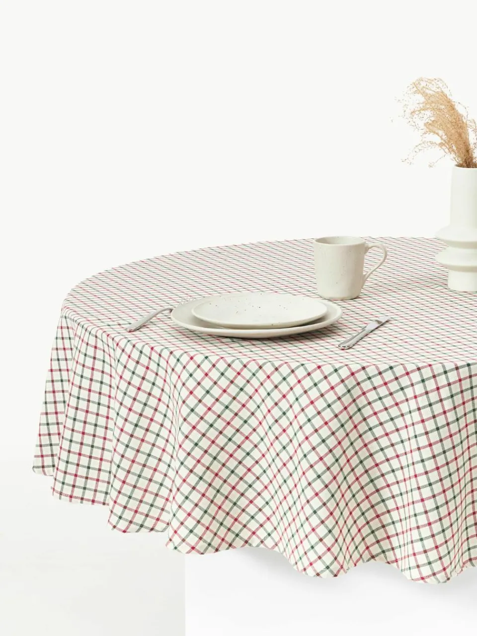 Rond katoenen tafelkleed Ulla^Westwing Collection Best