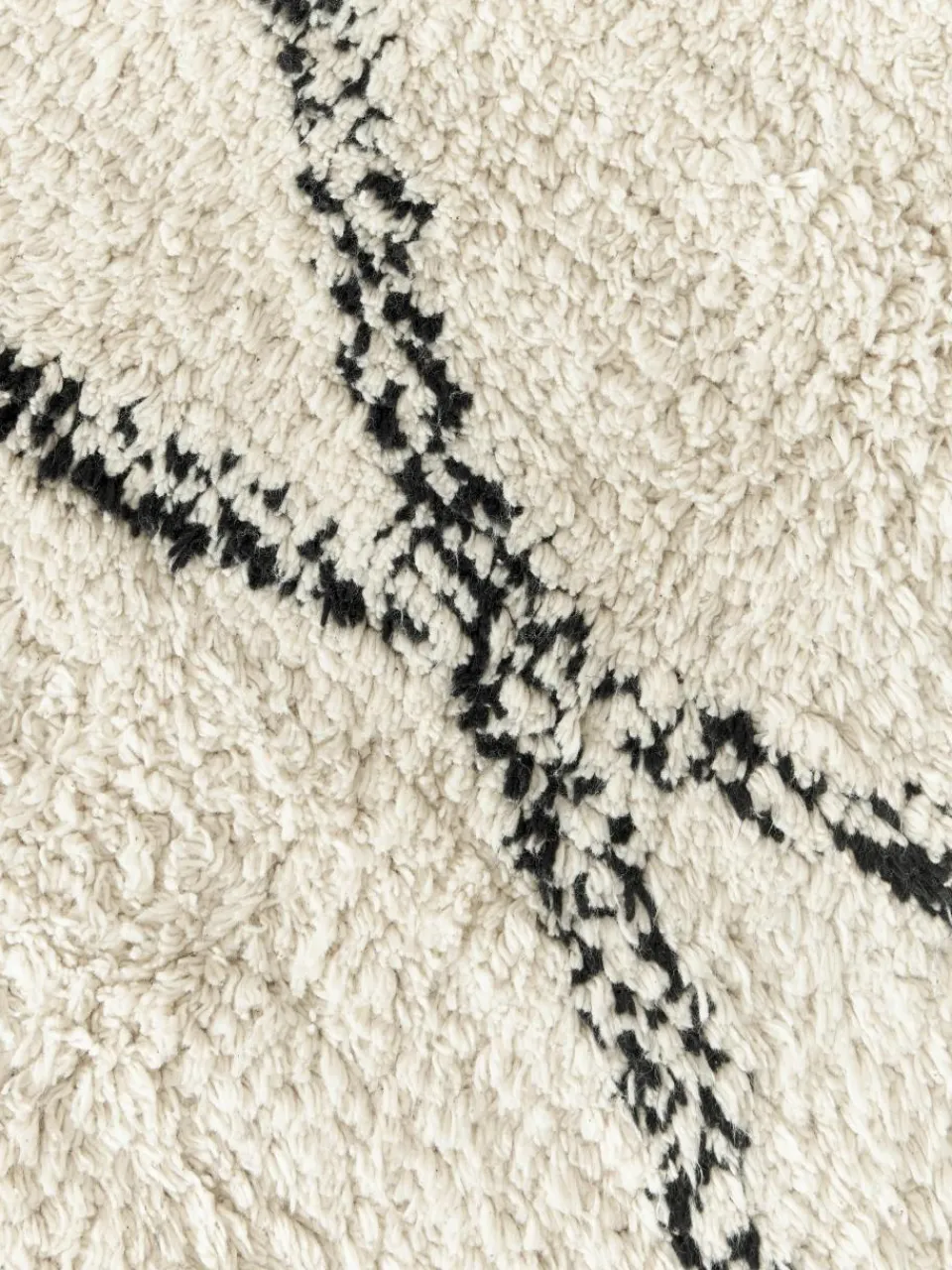Rond katoenen vloerkleed Bina met ruitjesmotief, handgetuft^Westwing Collection Online