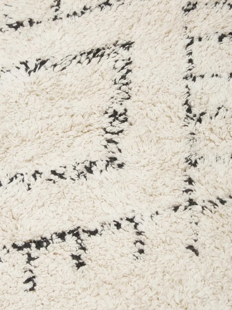 Rond katoenen vloerkleed Fionn met franjes, handgetuft^Westwing Collection Clearance