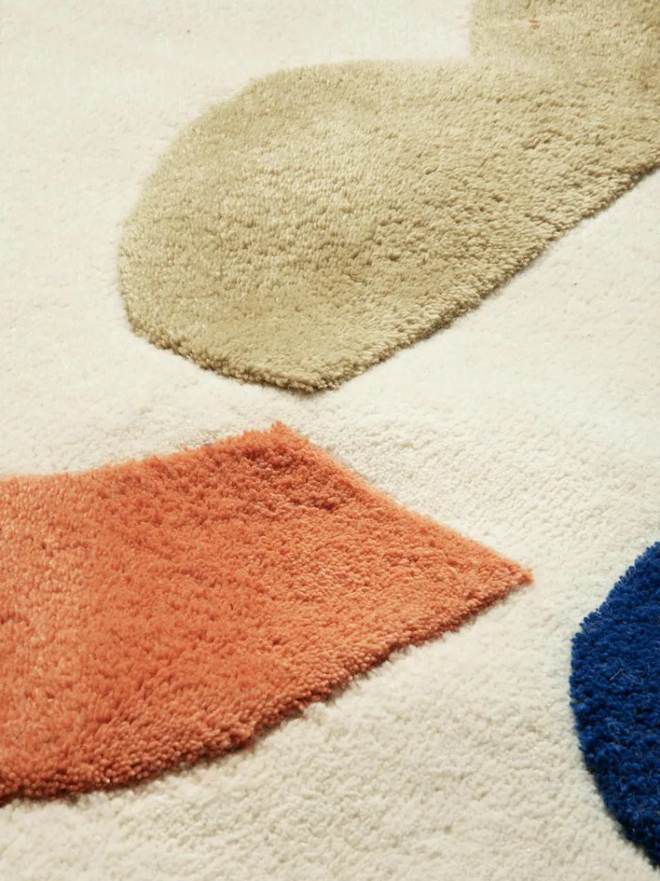 Rond kinderkleed Panto met hoog-laag structuur, handgetuft^ferm LIVING Kids Hot