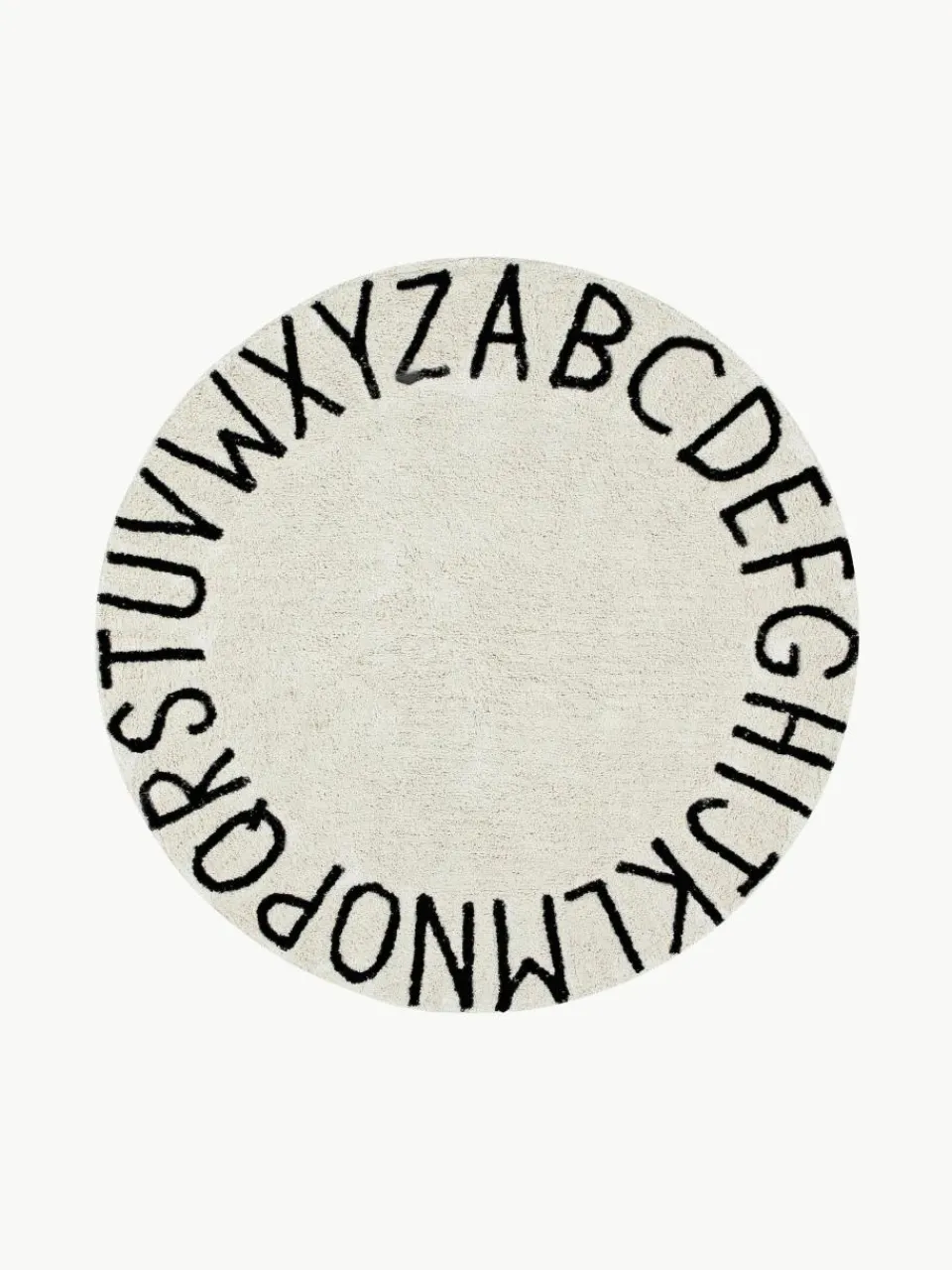 Rond kindervloerkleed ABC met lettermotief^Lorena Canals Fashion