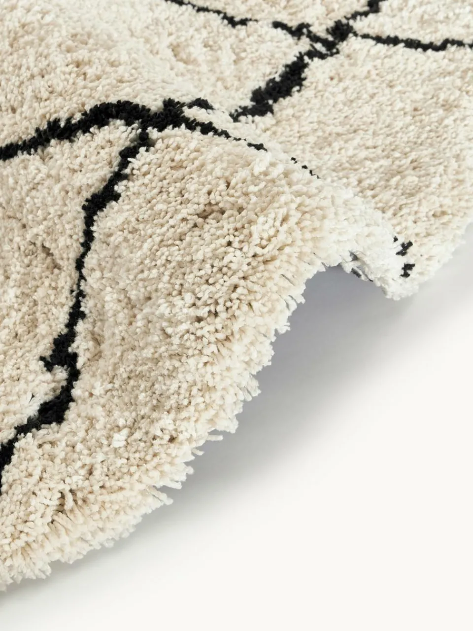 Rond pluizig hoogpolig vloerkleed Naima, handgetuft^Westwing Collection Discount