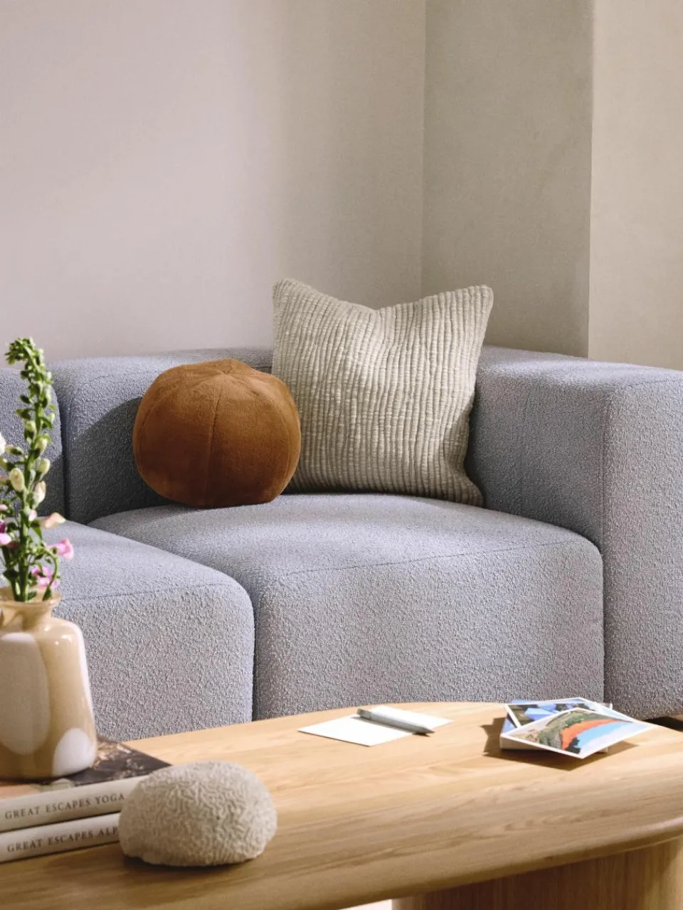 Rond sierkussen van imitatiebont Ginny^Westwing Collection Outlet