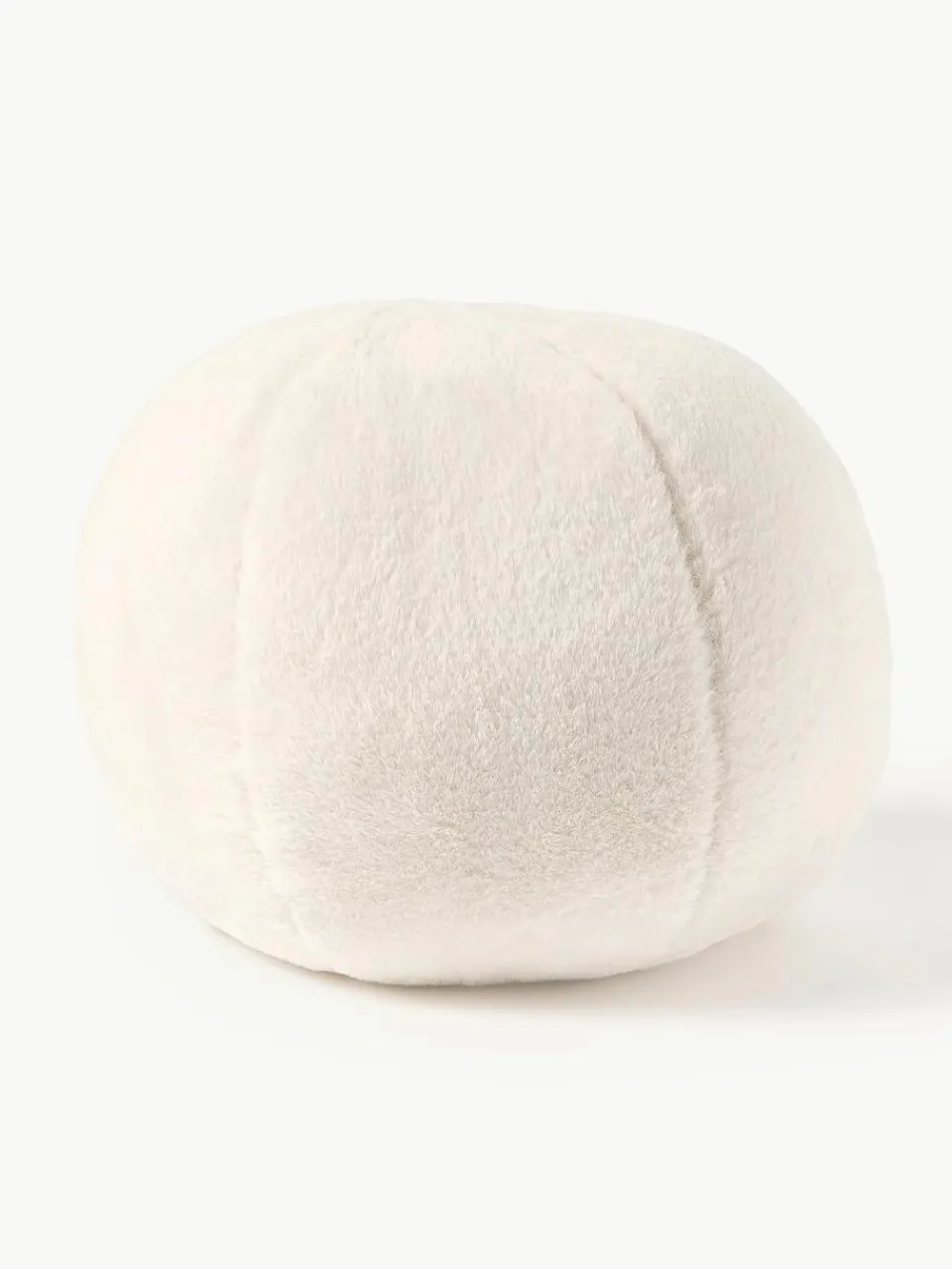 Rond sierkussen van imitatiebont Ginny^Westwing Collection New
