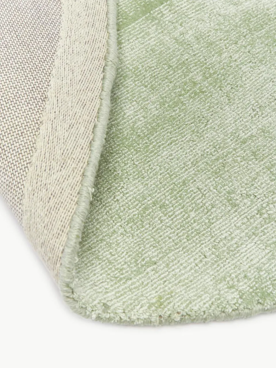 Rond viscose vloerkleed Jane, handgeweven^Westwing Collection Sale
