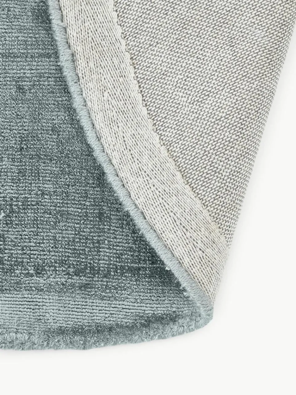 Rond viscose vloerkleed Jane, handgeweven^Westwing Collection Sale