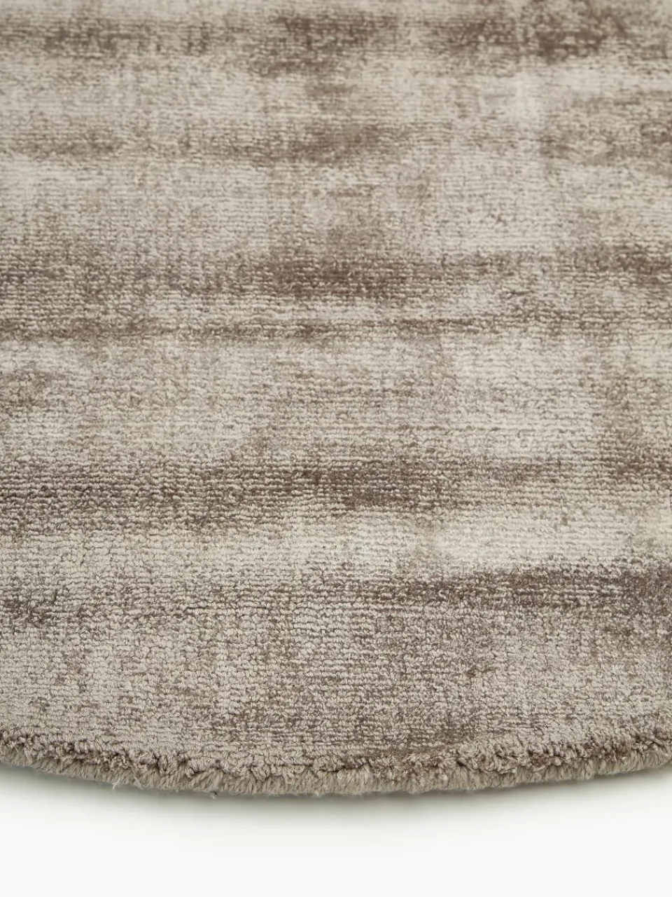 Rond viscose vloerkleed Jane, handgeweven^Westwing Collection Online