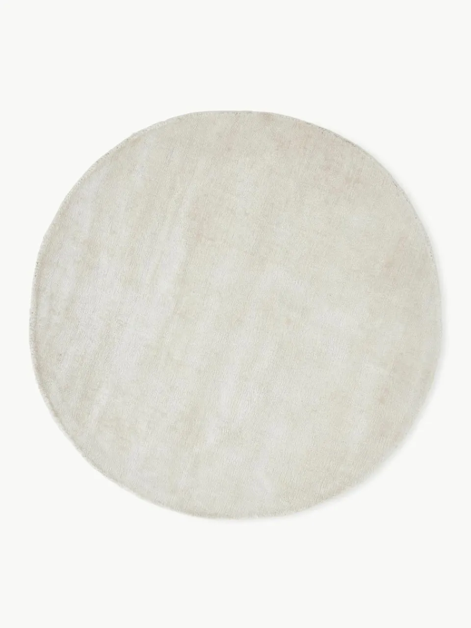Rond viscose vloerkleed Jane, handgeweven^Westwing Collection Online