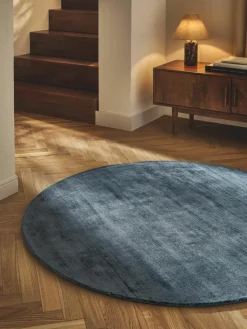 Rond viscose vloerkleed Jane, handgeweven^Westwing Collection Best