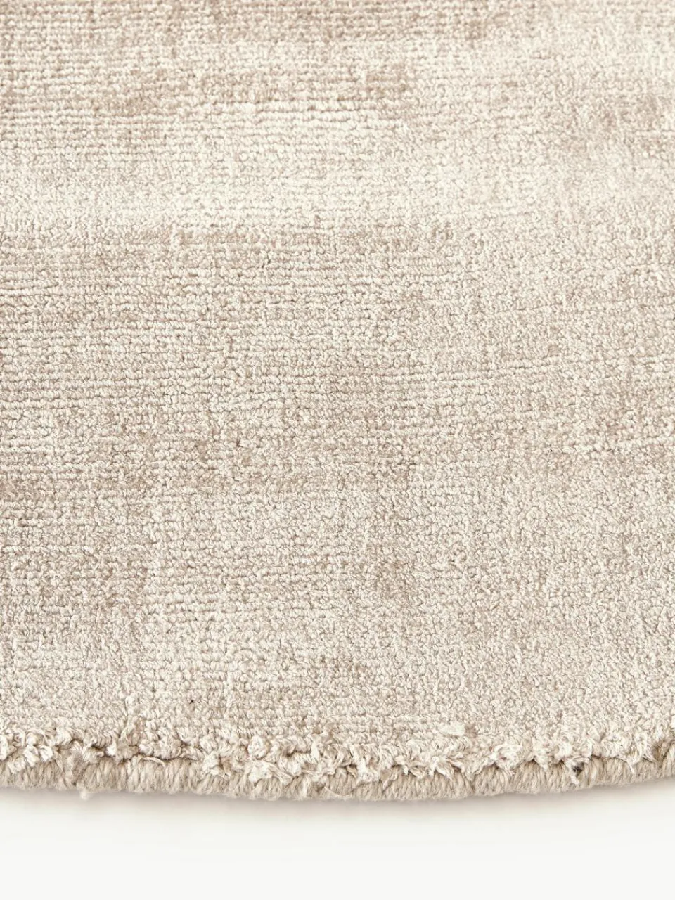 Rond viscose vloerkleed Jane, handgeweven^Westwing Collection Fashion