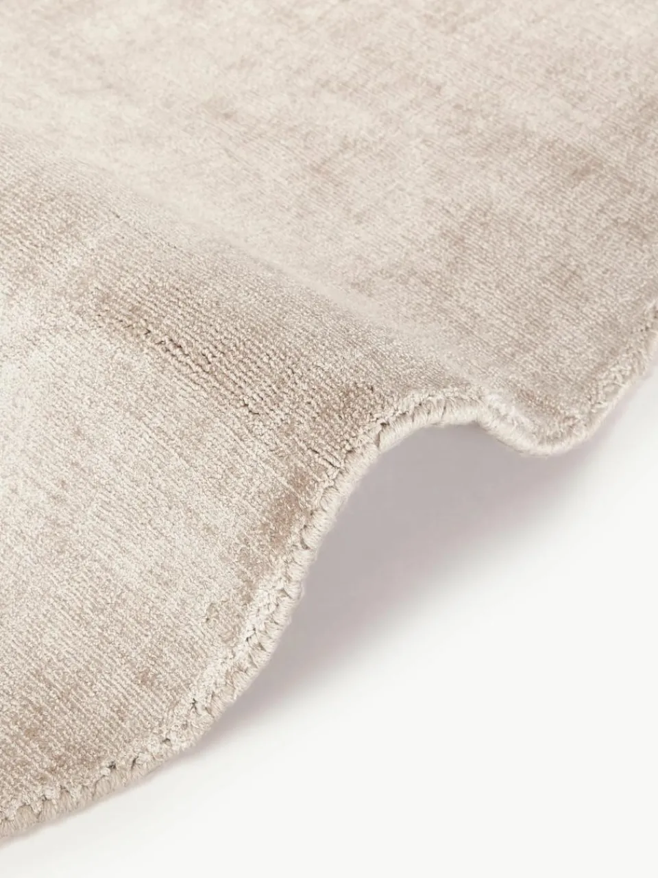 Rond viscose vloerkleed Jane, handgeweven^Westwing Collection Fashion