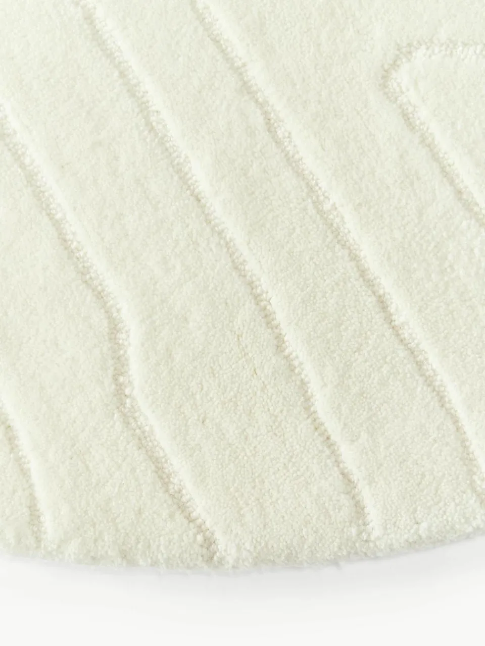 Rond wollen vloerkleed Aaron, handgetuft^Westwing Collection Outlet