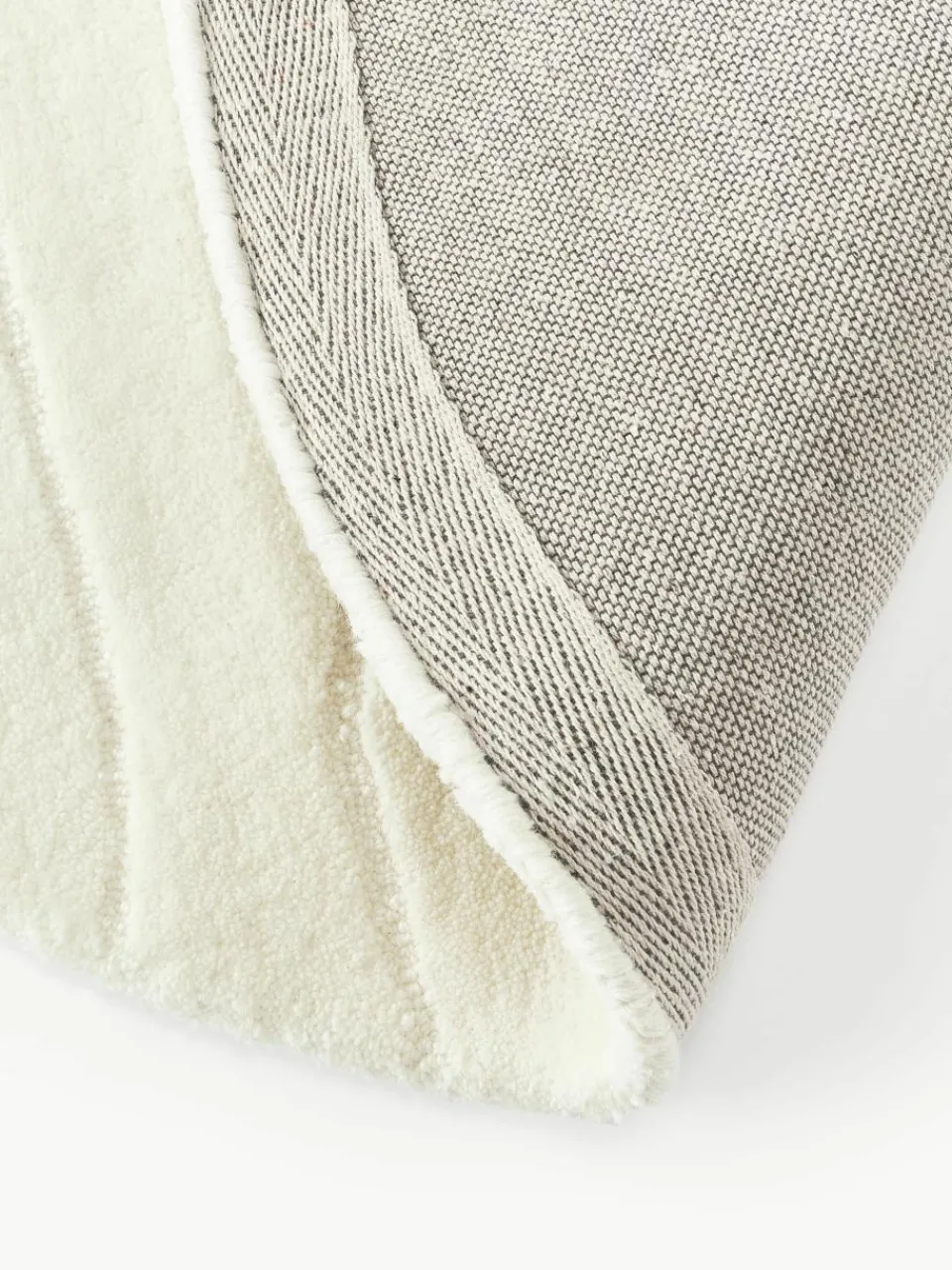 Rond wollen vloerkleed Aaron, handgetuft^Westwing Collection Outlet
