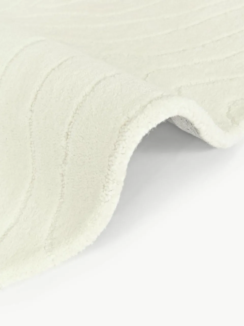 Rond wollen vloerkleed Aaron, handgetuft^Westwing Collection Outlet