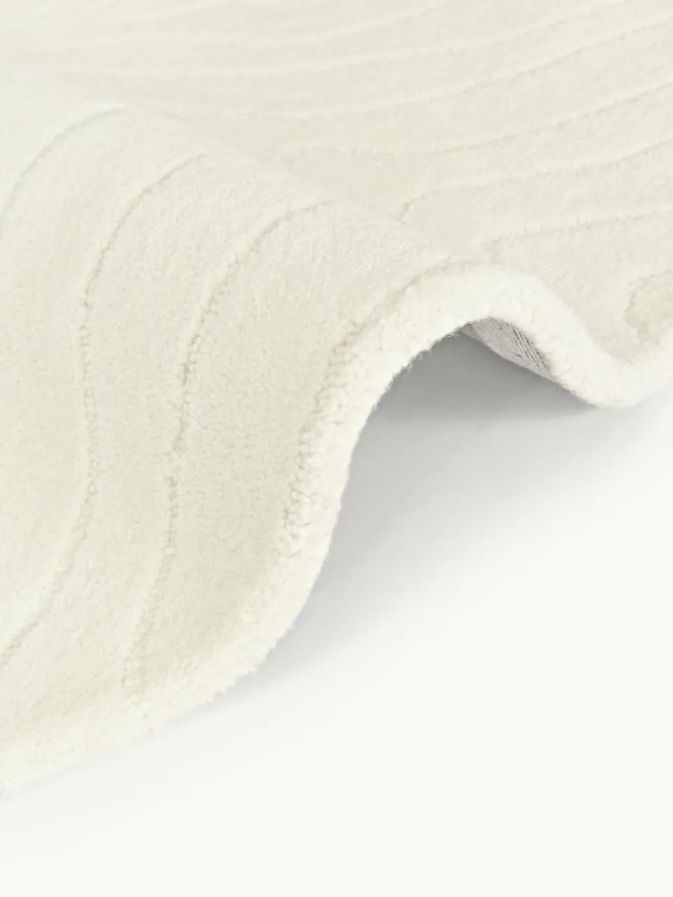 Rond wollen vloerkleed Aaron, handgetuft^Westwing Collection Outlet