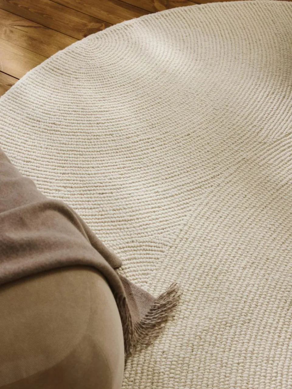 Rond wollen vloerkleed Eleni, handgetuft^Westwing Collection Best