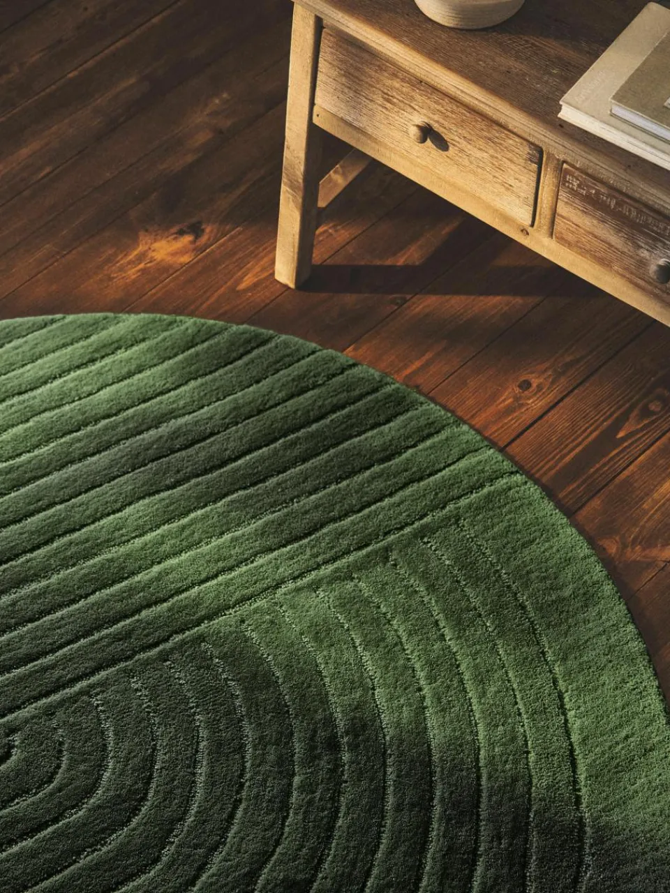 Rond wollen vloerkleed Mason, handgetuft^Westwing Collection Hot