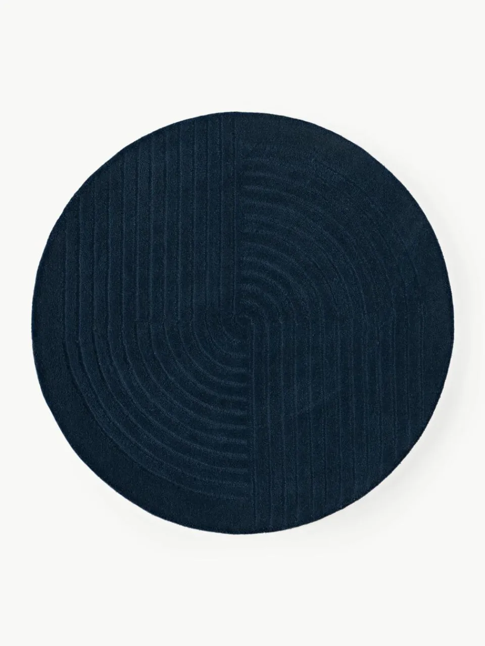 Rond wollen vloerkleed Mason, handgetuft^Westwing Collection Online