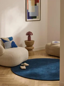 Rond wollen vloerkleed Mason, handgetuft^Westwing Collection Online