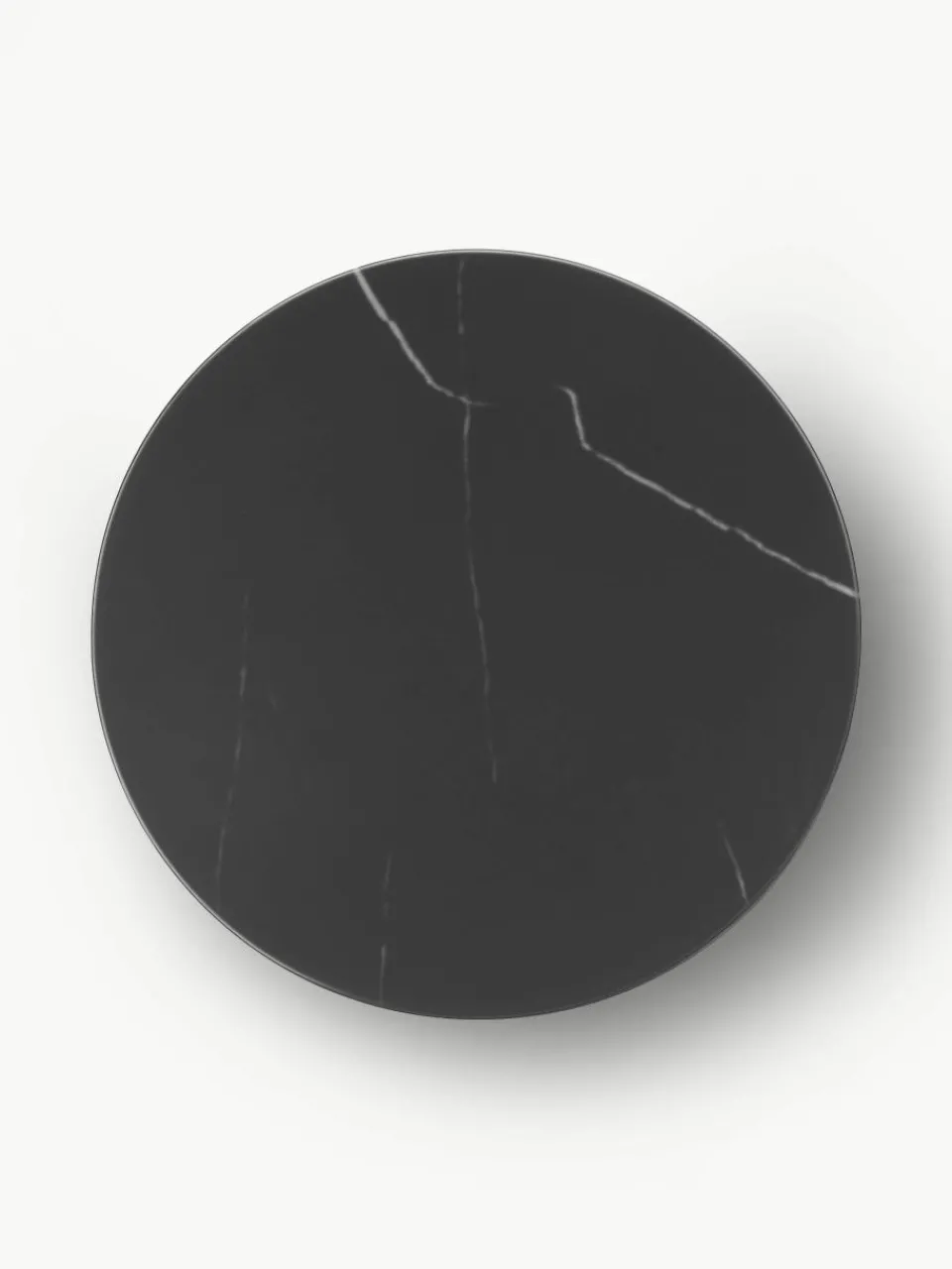 Ronde bijzettafel Antigua met glazen tafelblad in marmerlook^Westwing Collection Fashion