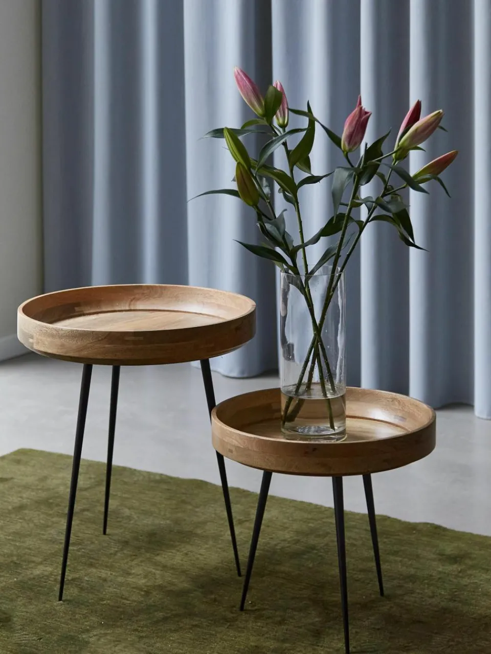 Ronde bijzettafel Bowl van mangohout^Mater Outlet