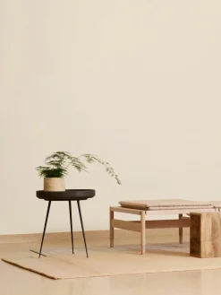Ronde bijzettafel Bowl van eikenhout, handgemaakt^Mater Clearance