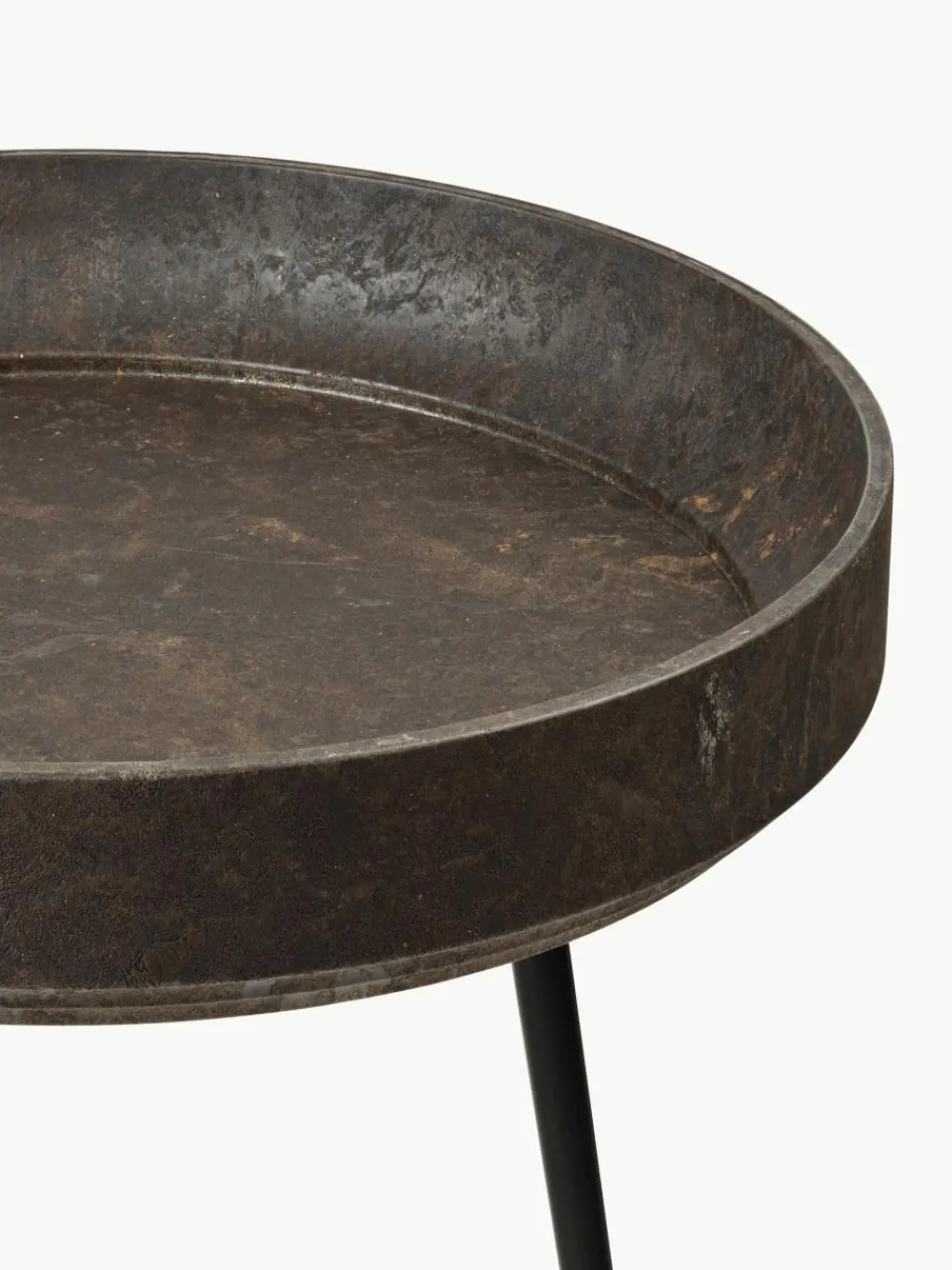 Ronde bijzettafel Bowl van eikenhout, handgemaakt^Mater Clearance