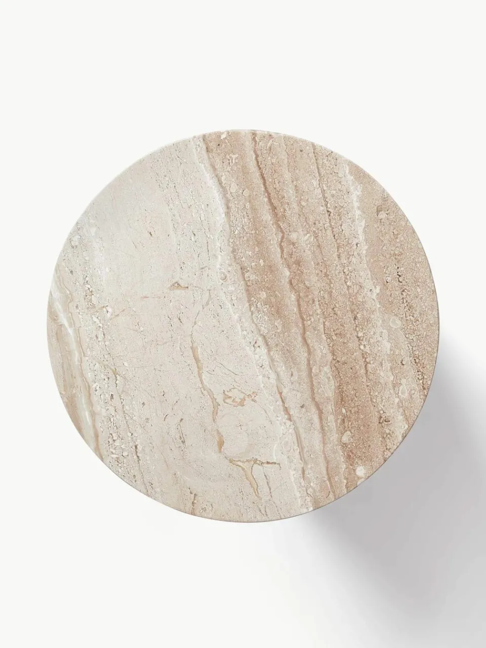 Ronde bijzettafel Marisa uit travertijn^Westwing Collection Outlet